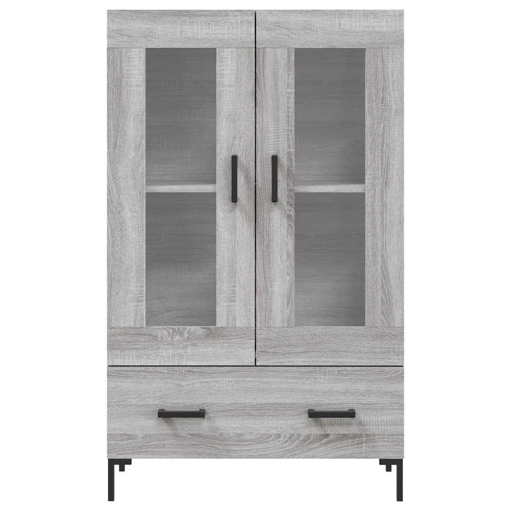 Sonoma gray cabinet 69.5x31x115 cm, processed wood