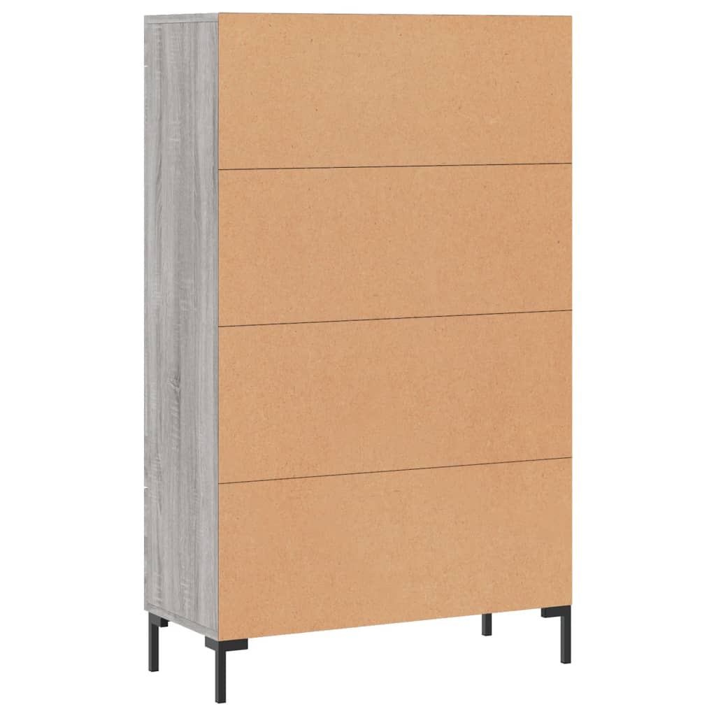 Sonoma gray cabinet 69.5x31x115 cm, processed wood