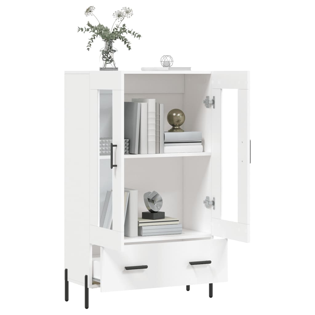 Tall cabinet, white, 69.5x31x115 cm, processed wood