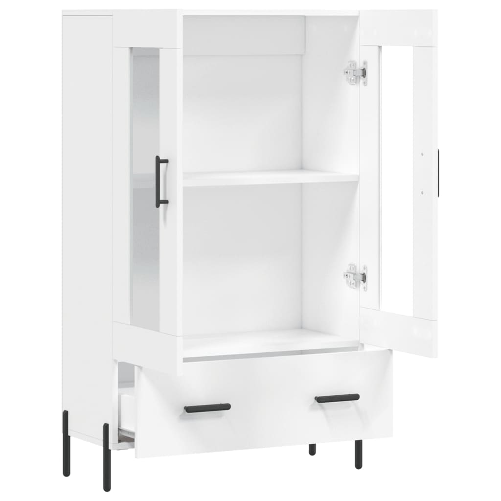 Tall cabinet, white, 69.5x31x115 cm, processed wood