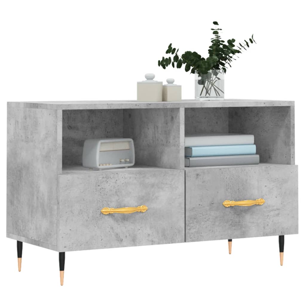 TV cabinet, concrete grey, 80x36x50 cm, composite wood