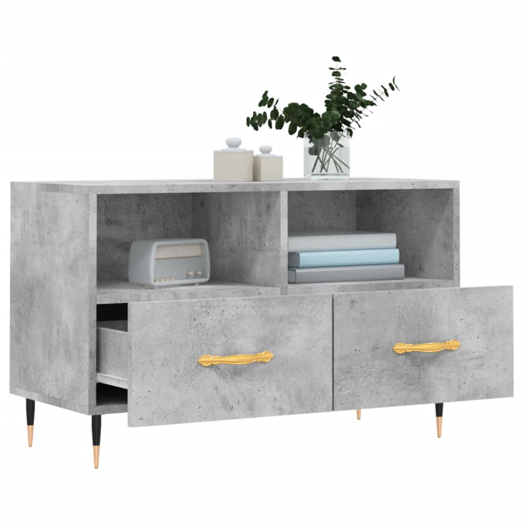 TV cabinet, concrete grey, 80x36x50 cm, composite wood