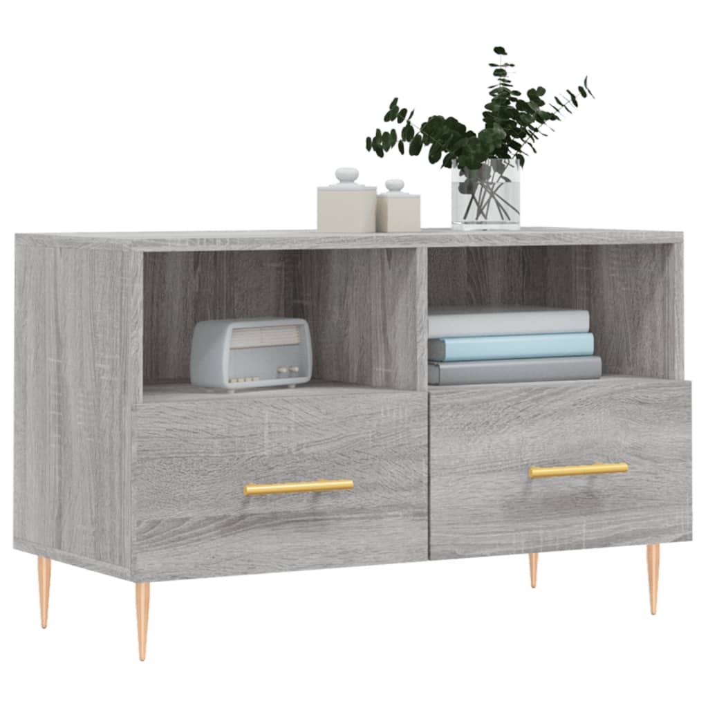 TV cabinet, sonoma grey, 80x36x50 cm, engineered wood