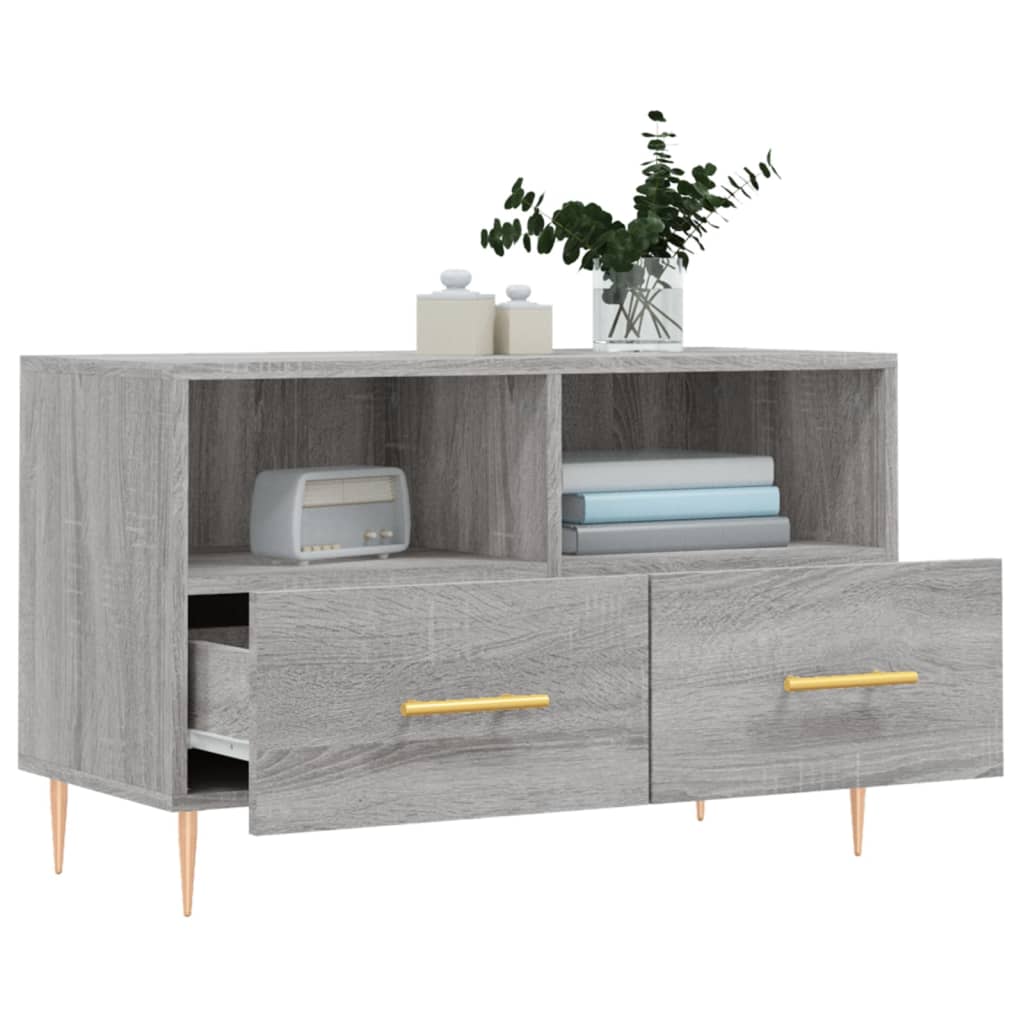 TV cabinet, sonoma grey, 80x36x50 cm, engineered wood