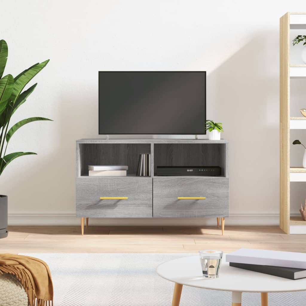 TV cabinet, sonoma grey, 80x36x50 cm, engineered wood