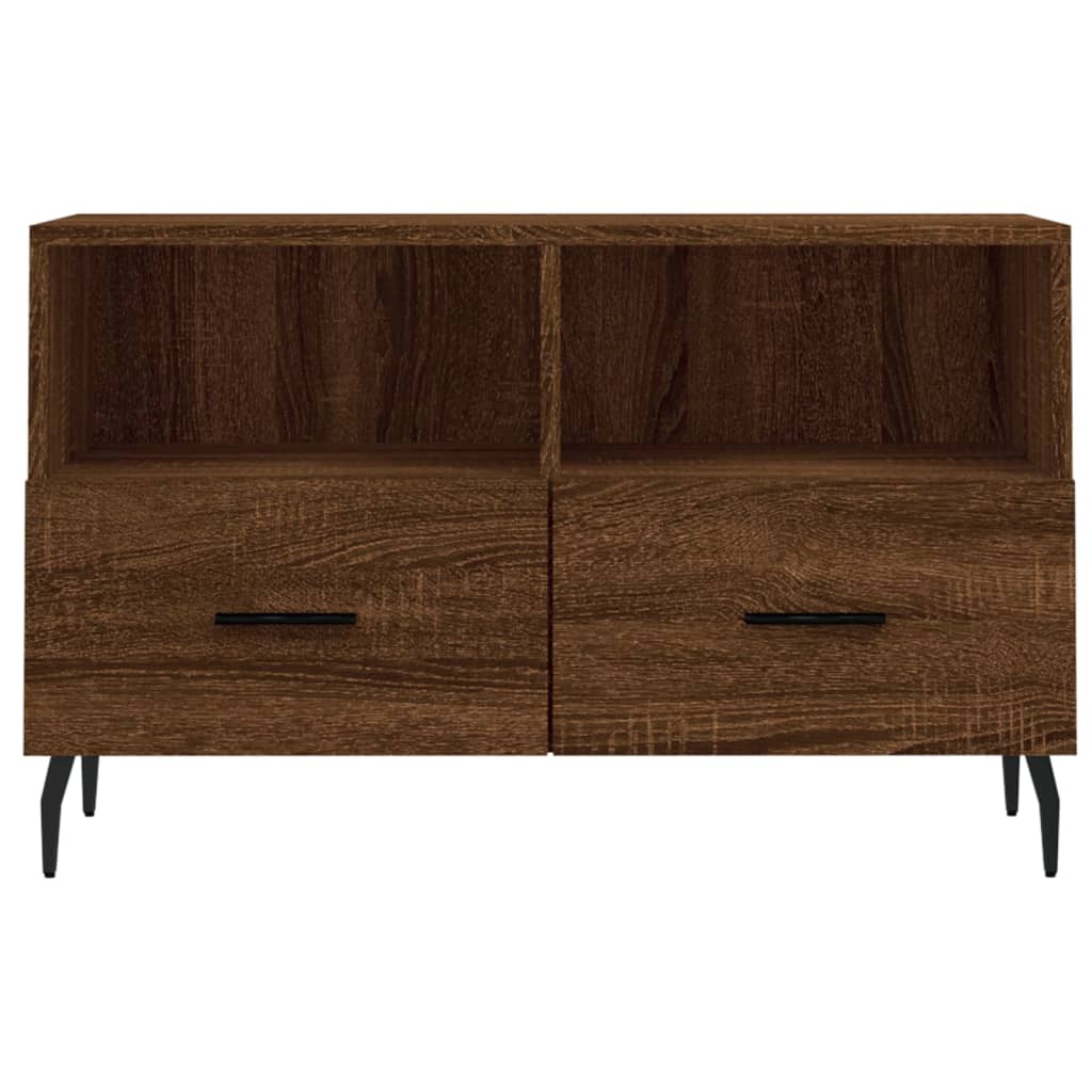 TV cabinet, brown oak, 80x36x50 cm, processed wood