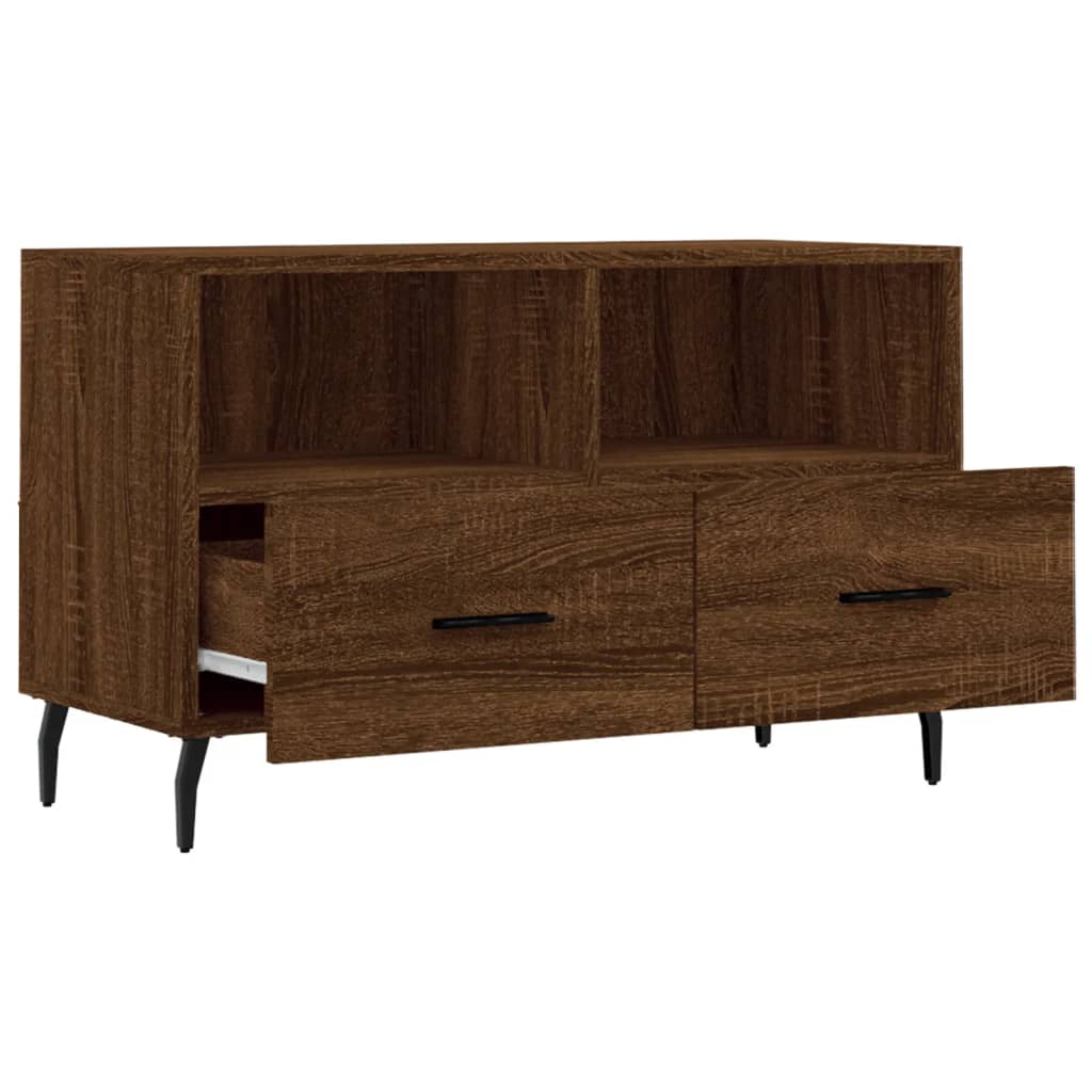 TV cabinet, brown oak, 80x36x50 cm, processed wood