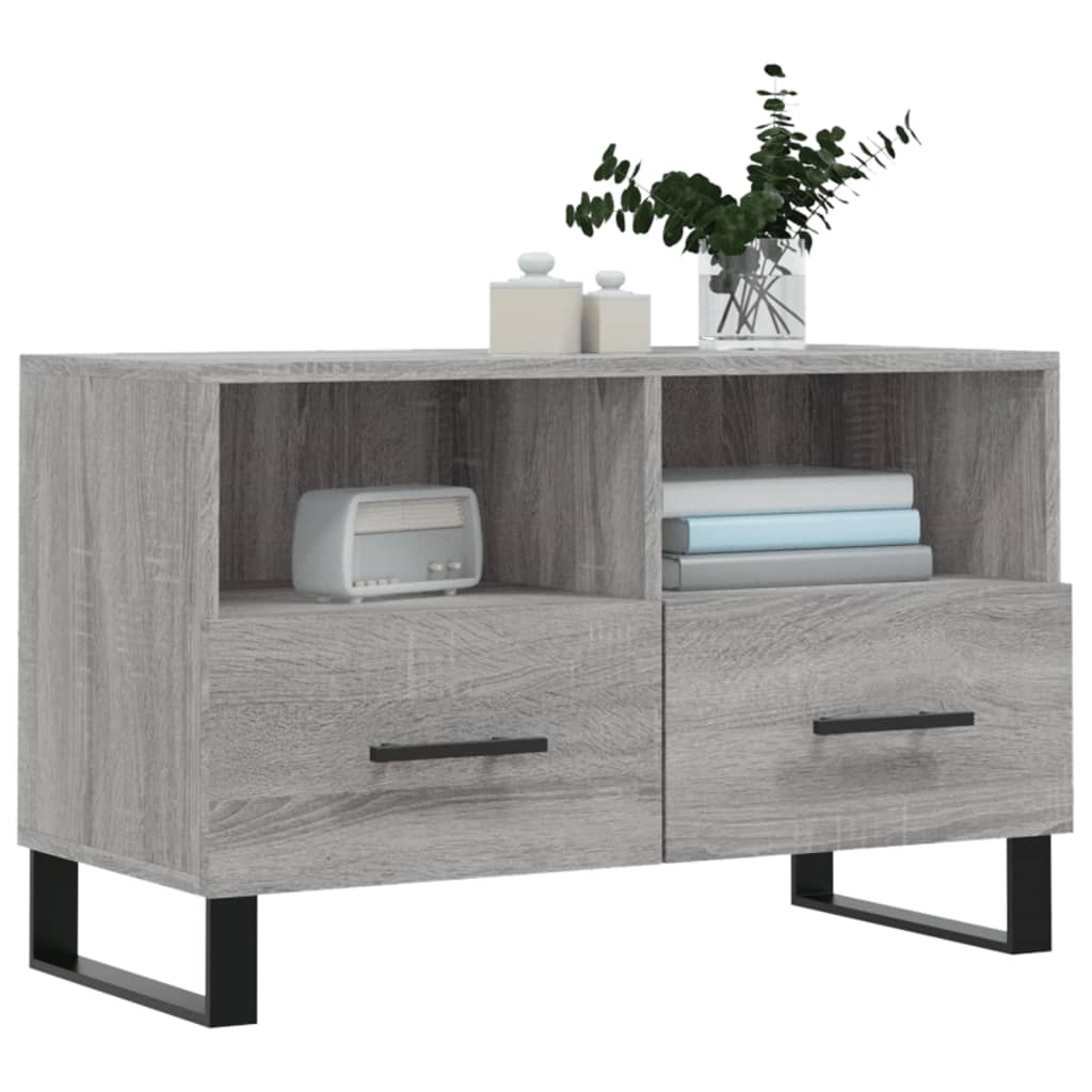 TV cabinet, sonoma grey, 80x36x50 cm, engineered wood