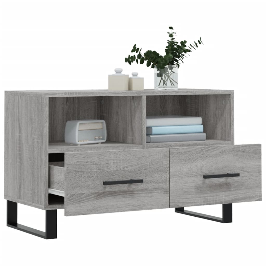 TV cabinet, sonoma grey, 80x36x50 cm, engineered wood