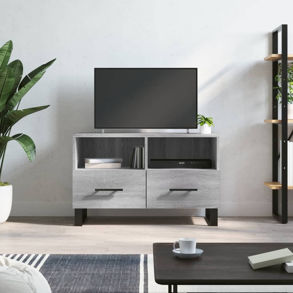 TV cabinet, sonoma grey, 80x36x50 cm, engineered wood