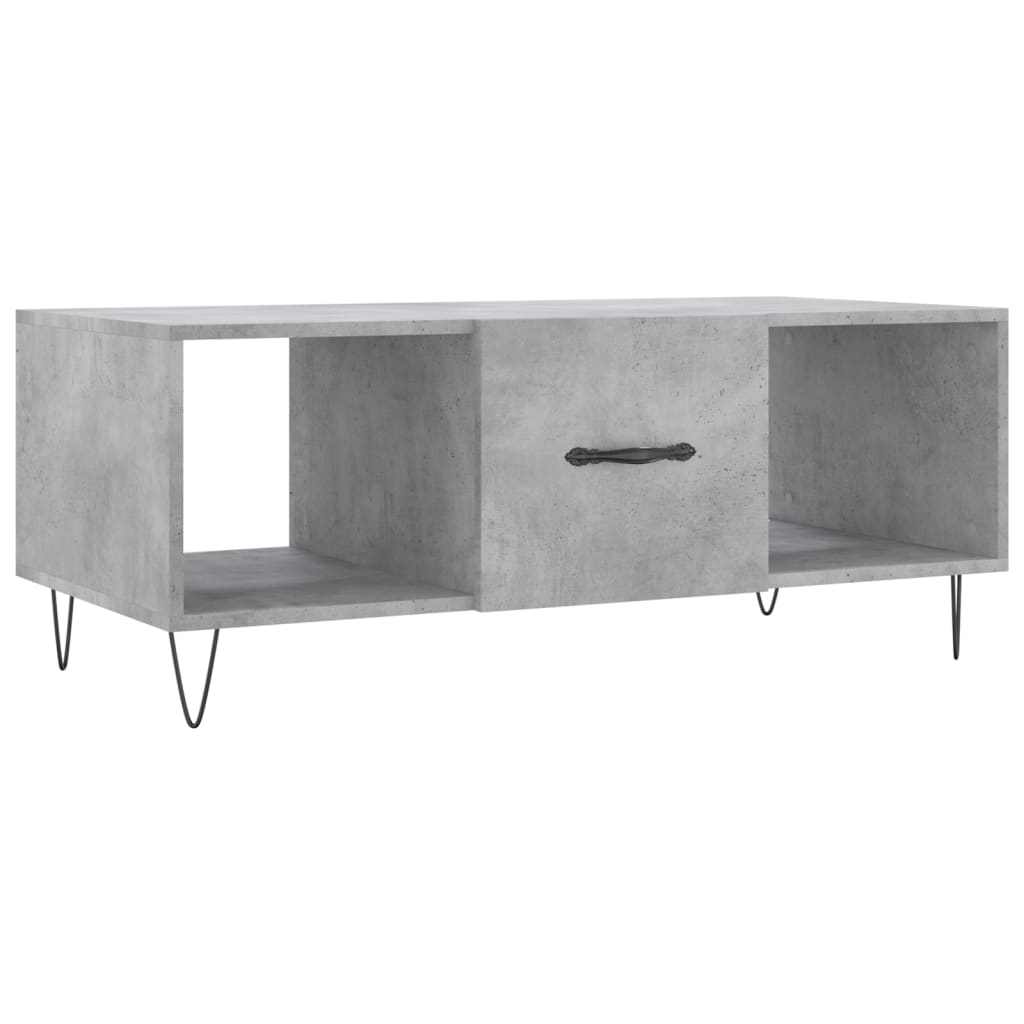 Coffee table, concrete grey, 102x50x40 cm, processed wood