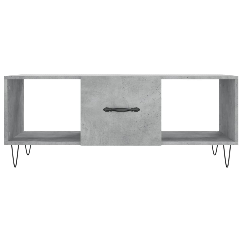 Coffee table, concrete grey, 102x50x40 cm, processed wood