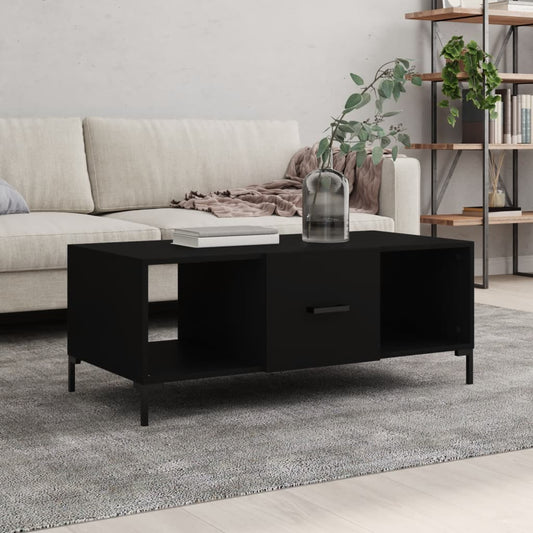 Coffee table, black, 102x50x40 cm, composite wood