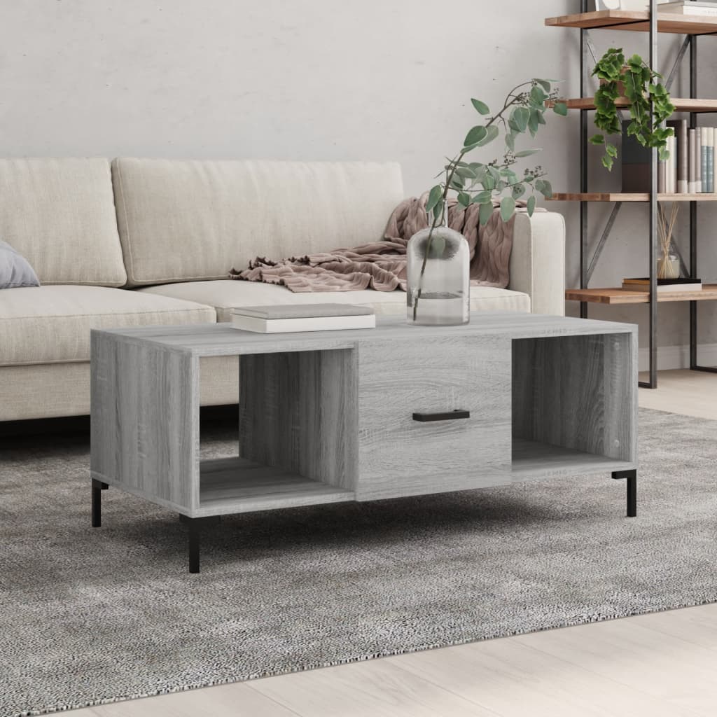 Coffee table, sonoma gray, 102x50x40 cm, composite wood