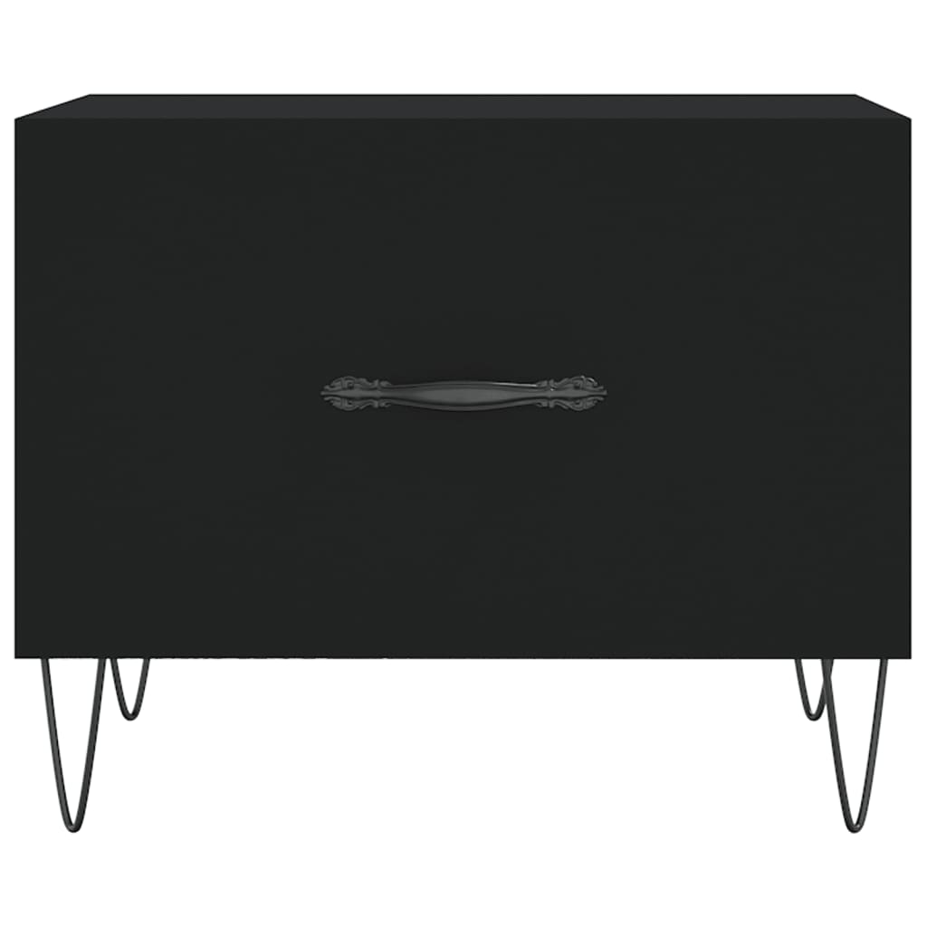 Coffee tables, 2 pcs., black, 50x50x40 cm, composite wood