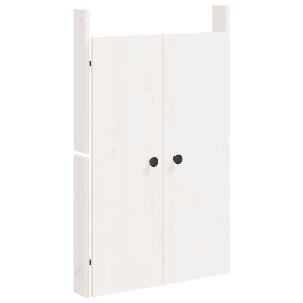 Outdoor kitchen cabinet, white, solid pine wood