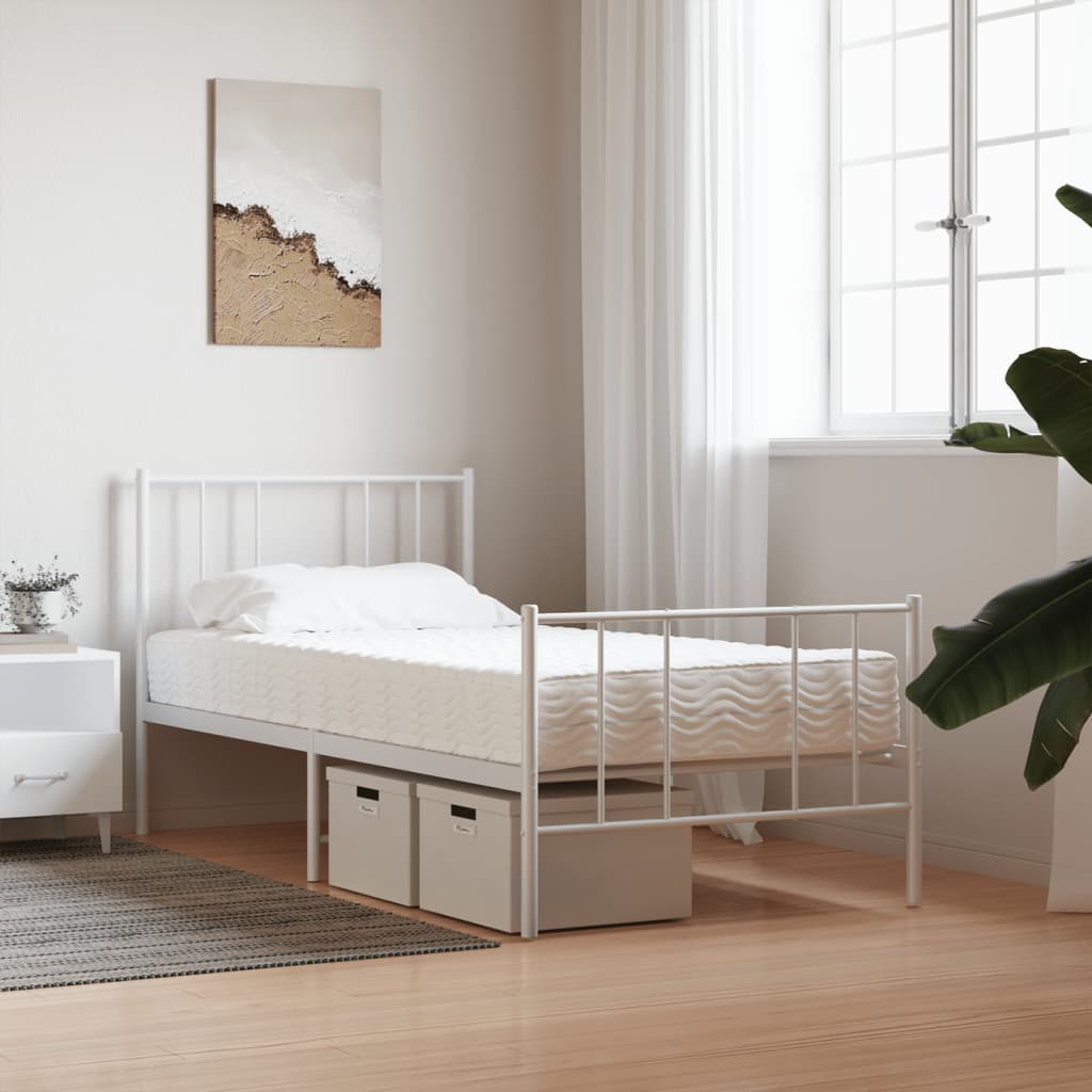 Foam mattress, white, 80x200 cm, hardness H2 H3