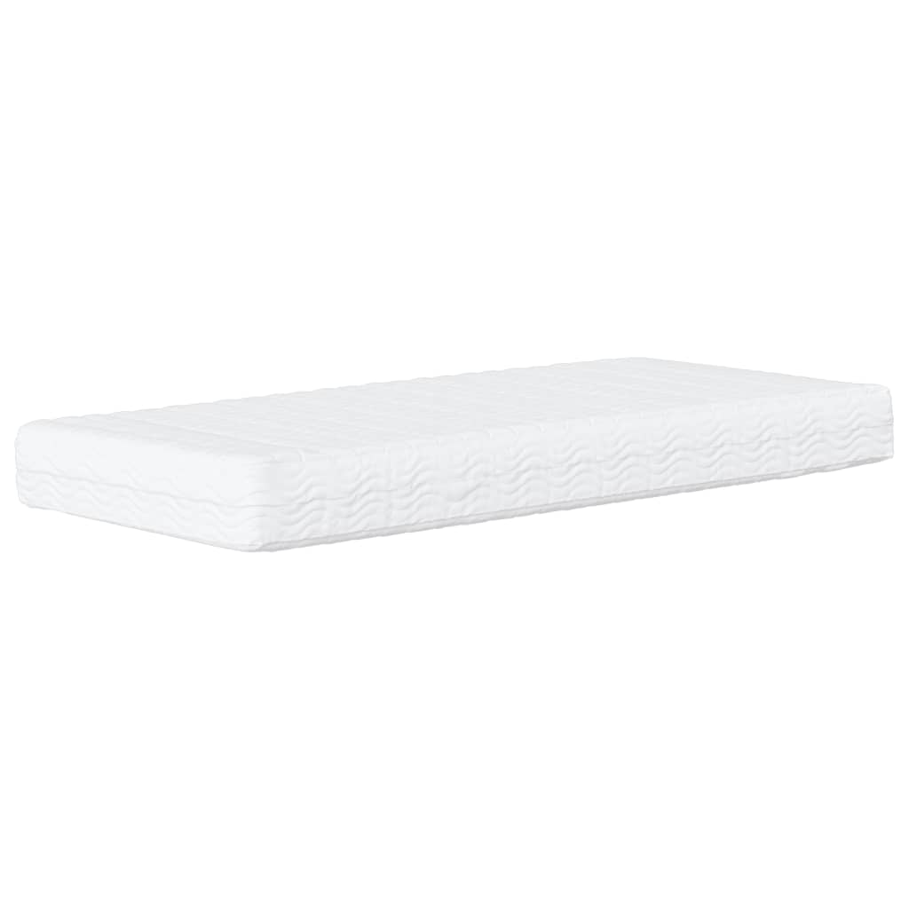 Foam mattress, white, 80x200 cm, hardness H2 H3