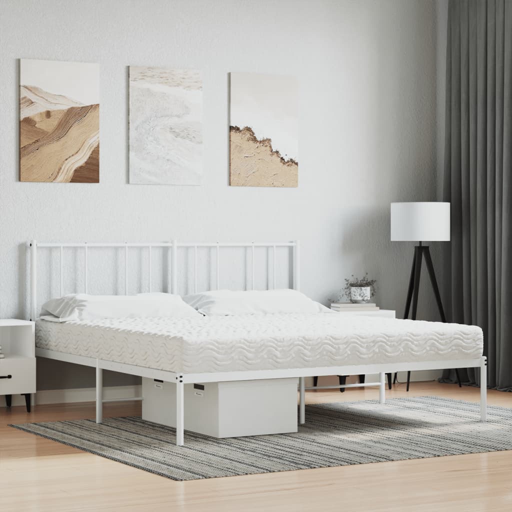 Foam mattress, white, 160x200 cm, hardness H2 H3