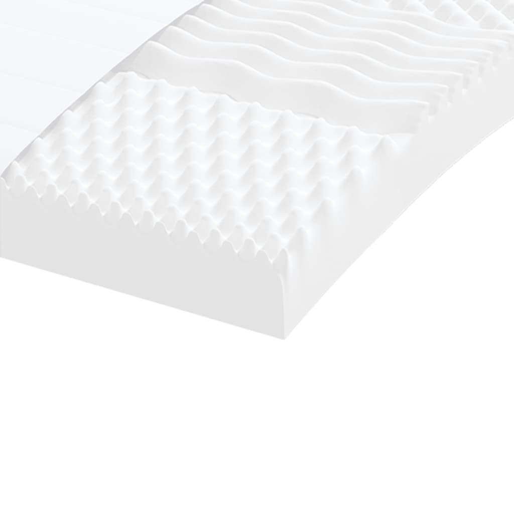 Foam mattress, white, 90x200 cm, 7-zone hardness 20 ILD