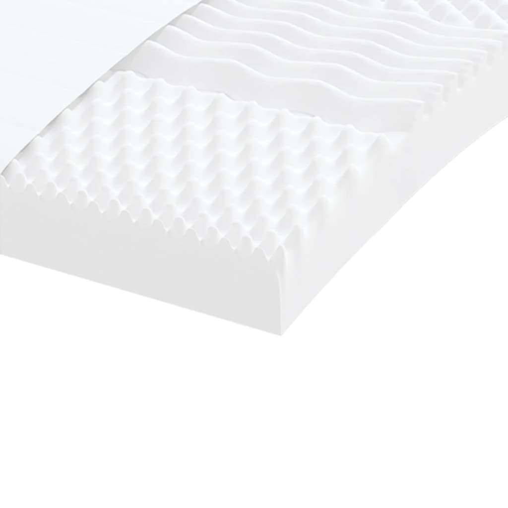 Foam mattress, white, 100x200 cm, 7-zone hardness 20 ILD