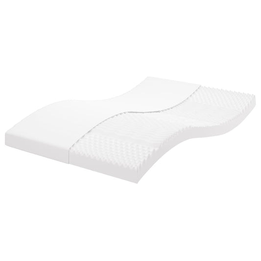 Foam mattress, white, 120x200 cm, 7-zone hardness 20 ILD