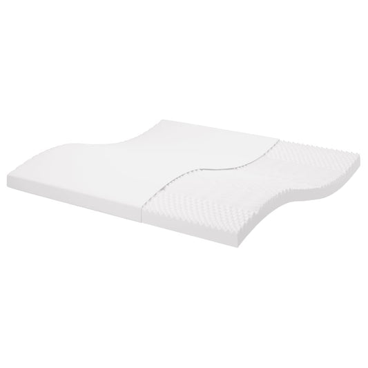 Foam mattress, white, 200x200 cm, 7 zones, hardness 20 ILD