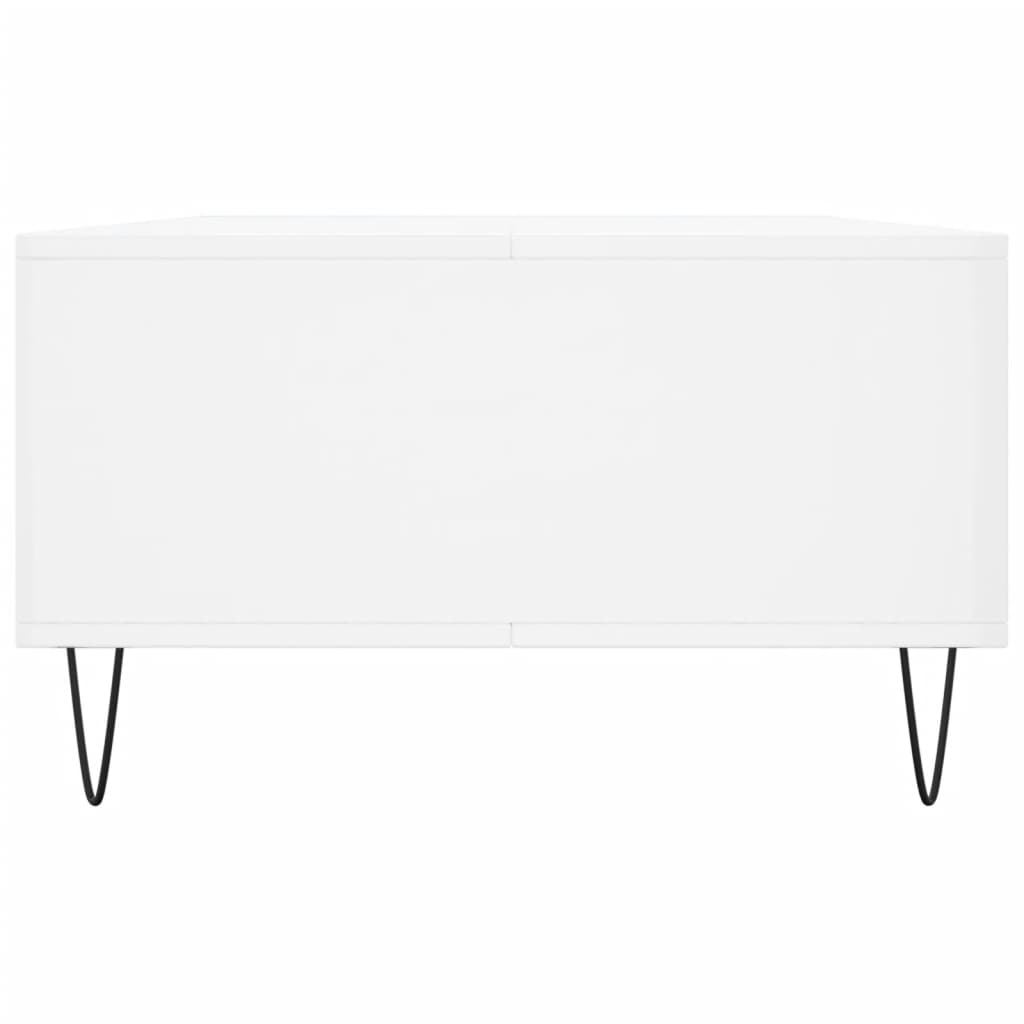 Coffee table, high-gloss white, 104x60x35 cm, composite wood