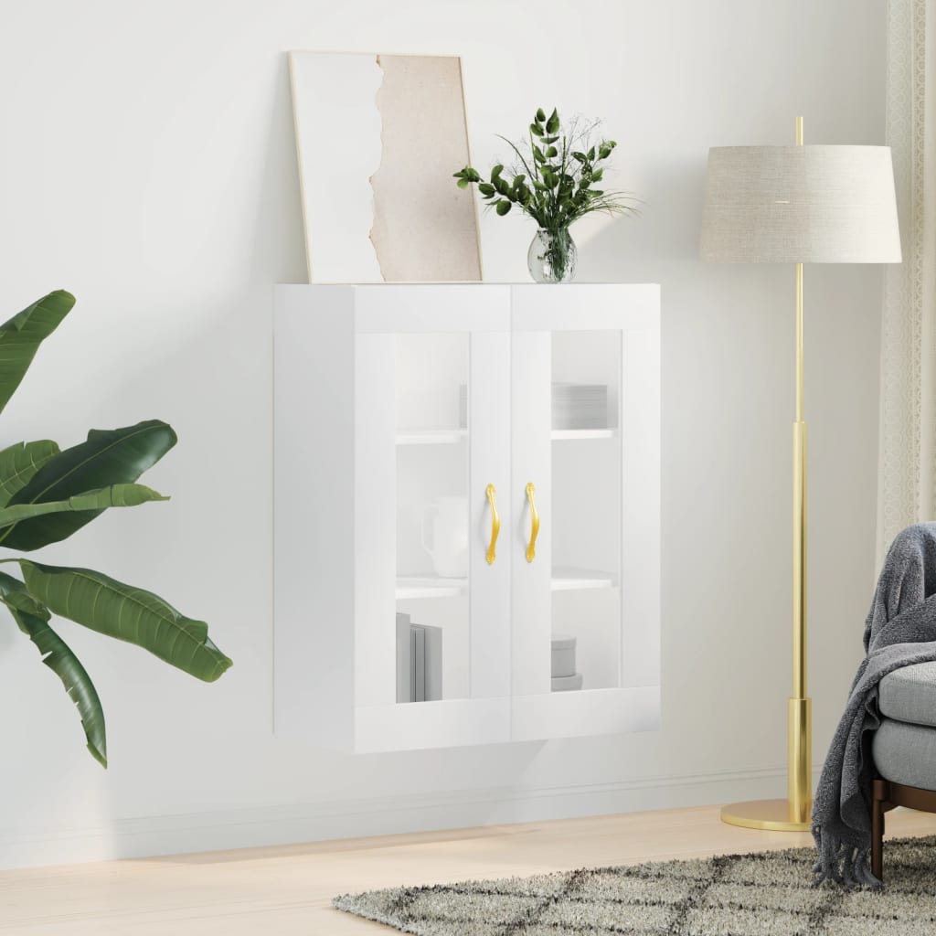 Wall-mounted cabinet, white, 69.5x34x90 cm