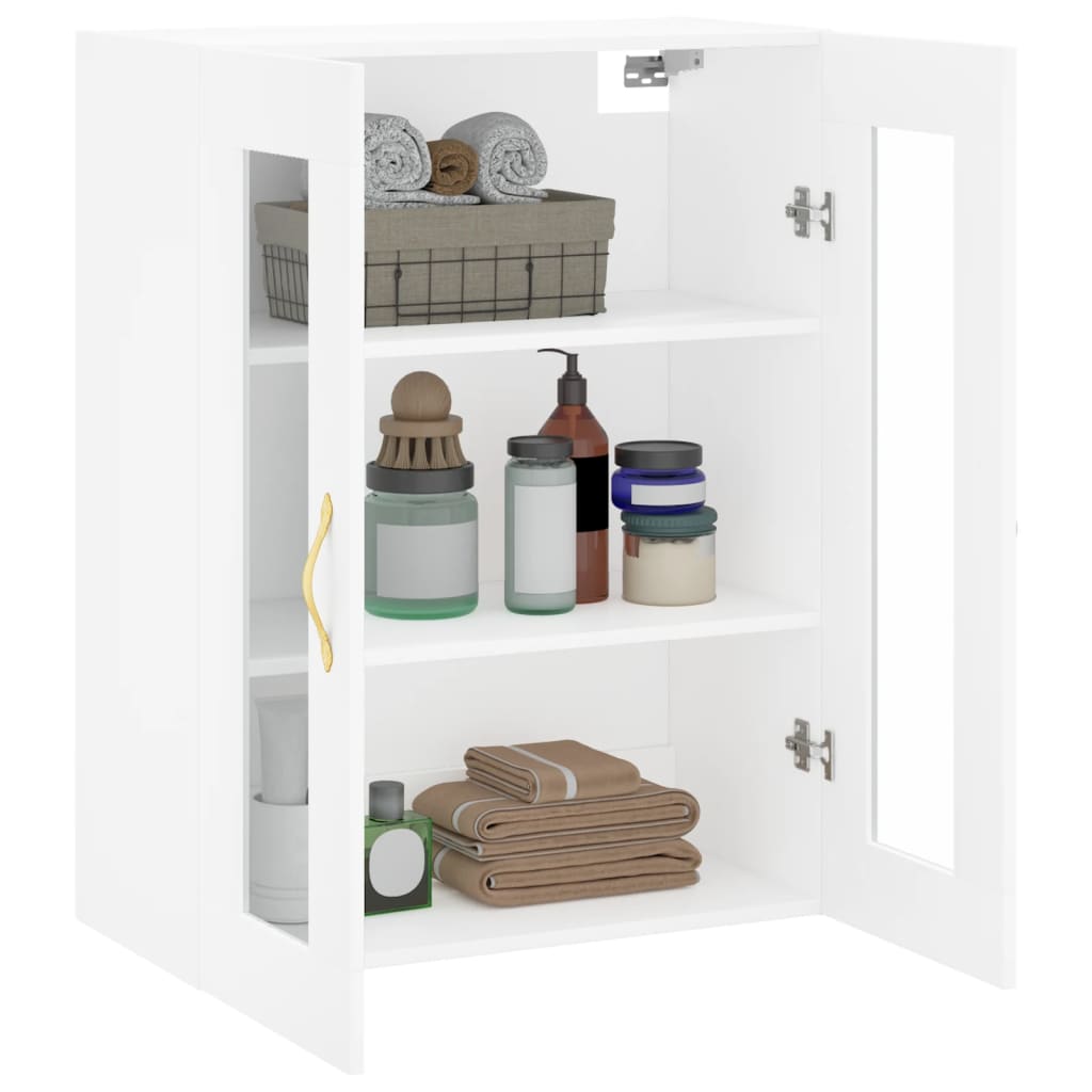 Wall-mounted cabinet, white, 69.5x34x90 cm