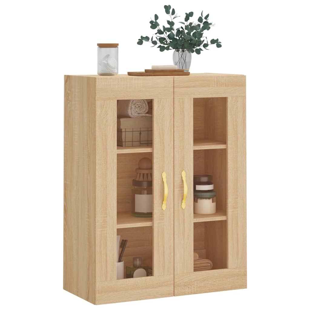 Wall-mounted TV cabinet, sonoma oak, 69.5x34x90 cm