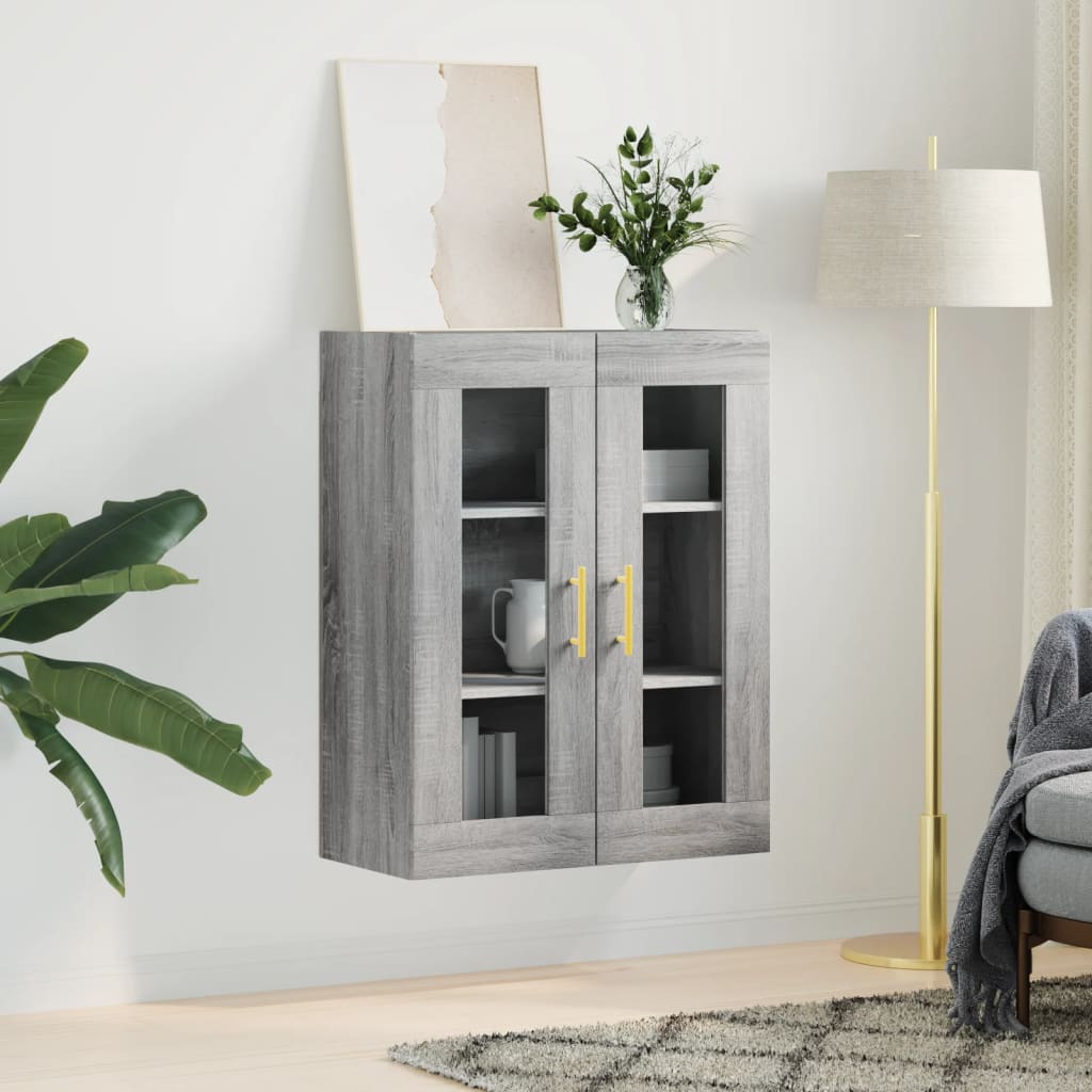 Wall-mounted cabinet, sonoma gray, 69.5x34x90 cm