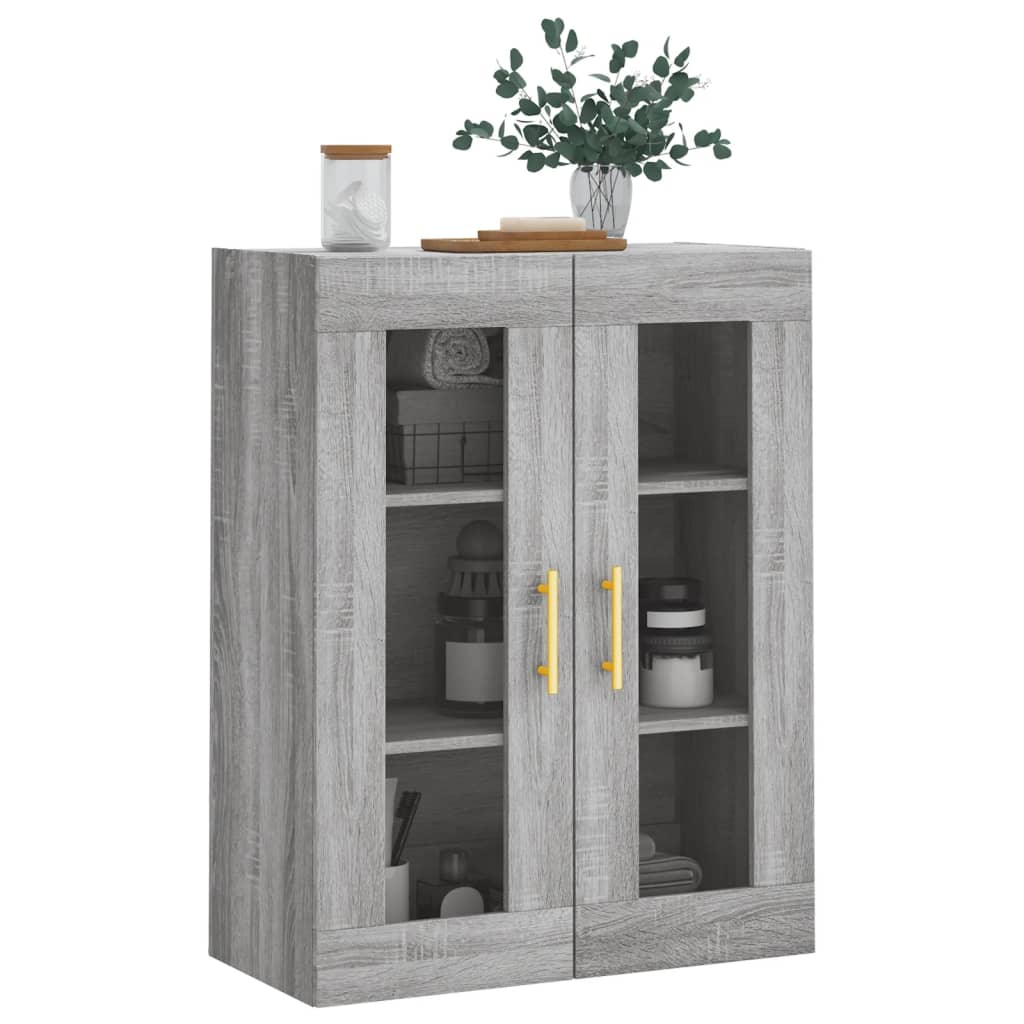 Wall-mounted cabinet, sonoma gray, 69.5x34x90 cm