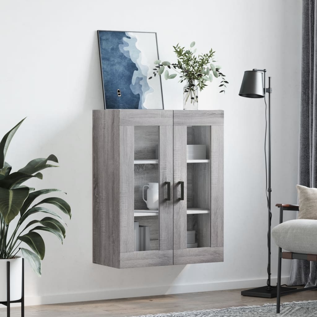 Wall-mounted cabinet, sonoma gray, 69.5x34x90 cm