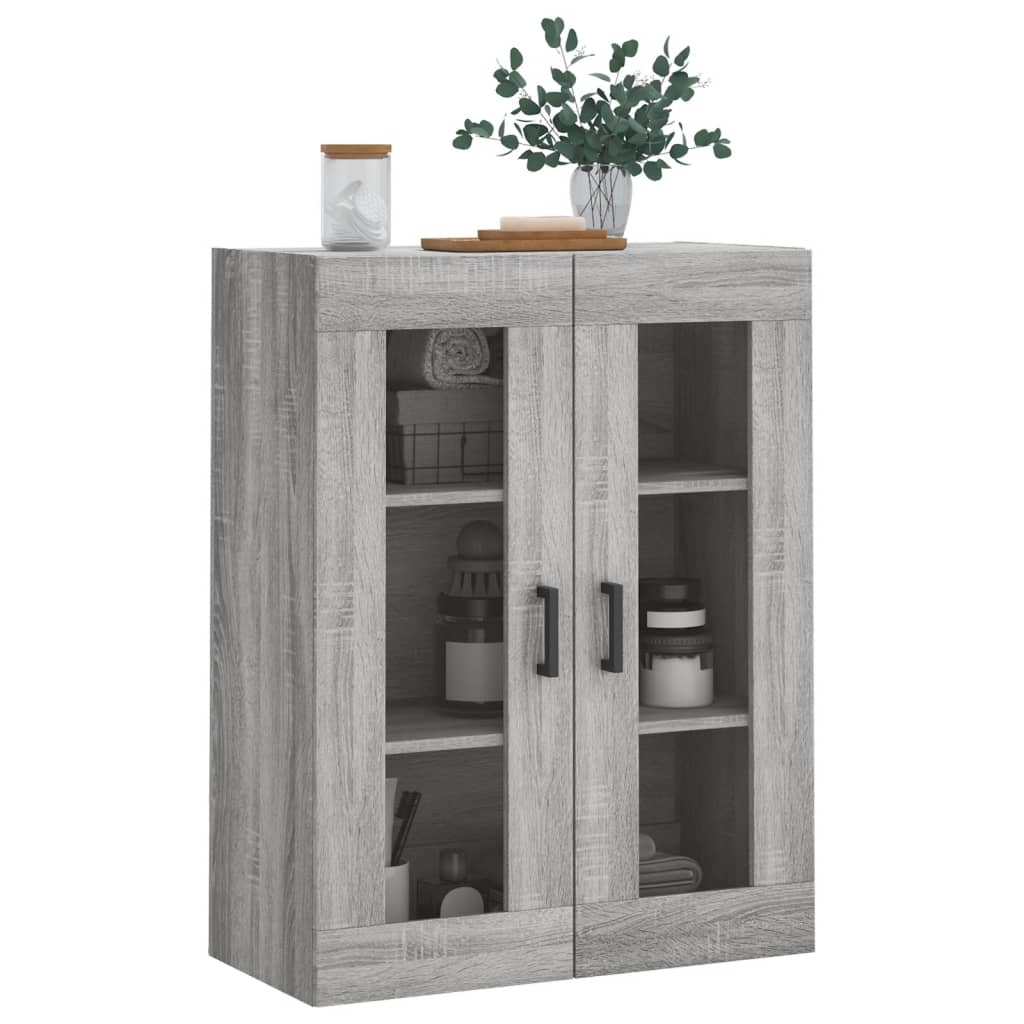 Wall-mounted cabinet, sonoma gray, 69.5x34x90 cm