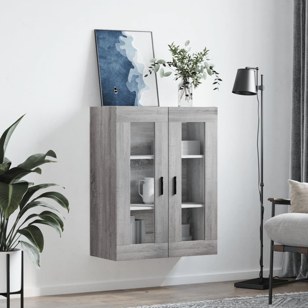 Wall-mounted cabinet, sonoma gray, 69.5x34x90 cm