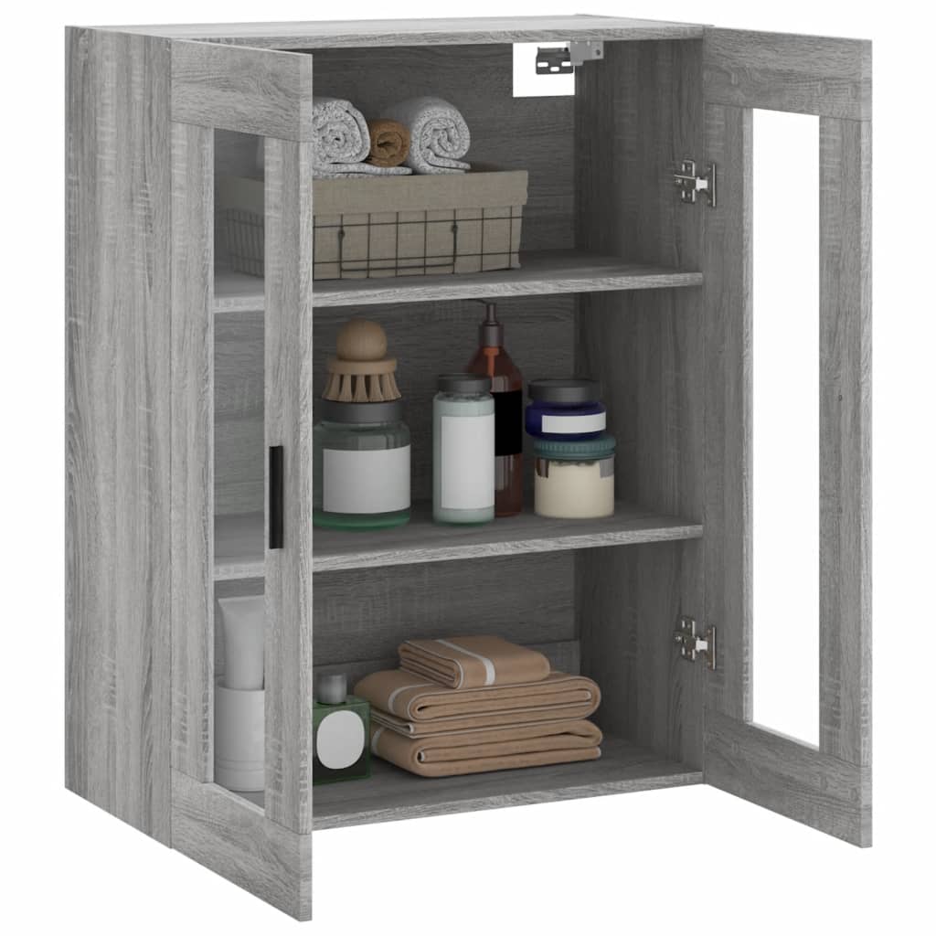 Wall-mounted cabinet, sonoma gray, 69.5x34x90 cm