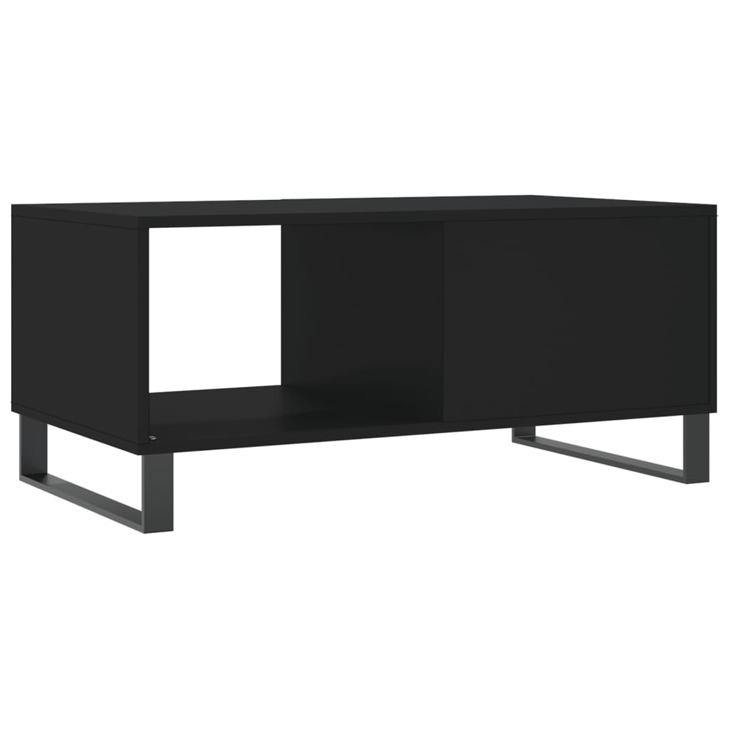 Coffee table, black, 90x50x40 cm, processed wood