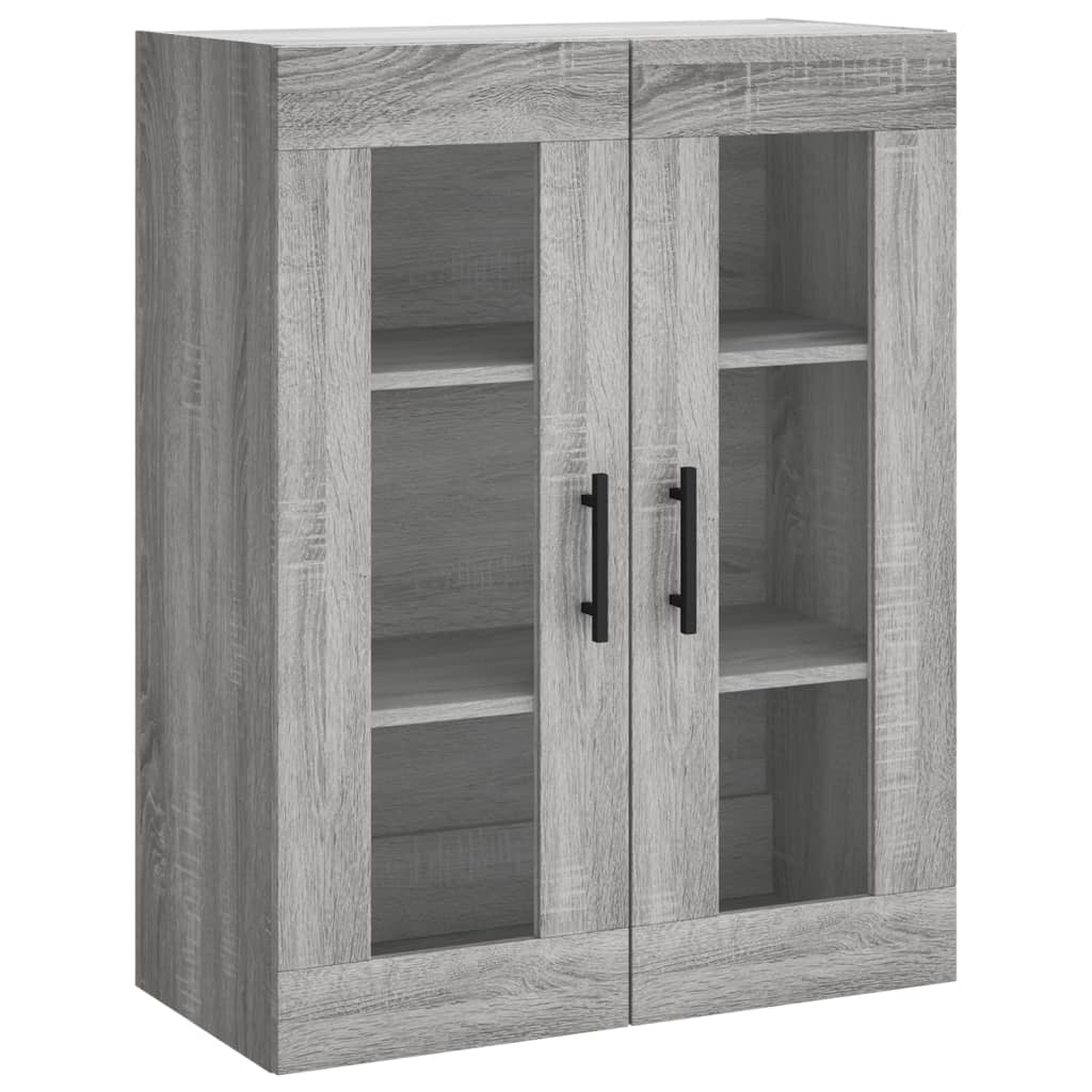 Wall-mounted cabinets, 2 pcs, Sonoma gray, engineered wood