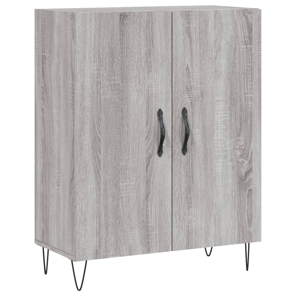 Tall cabinet, sonoma gray, 69.5x34x180 cm, composite wood