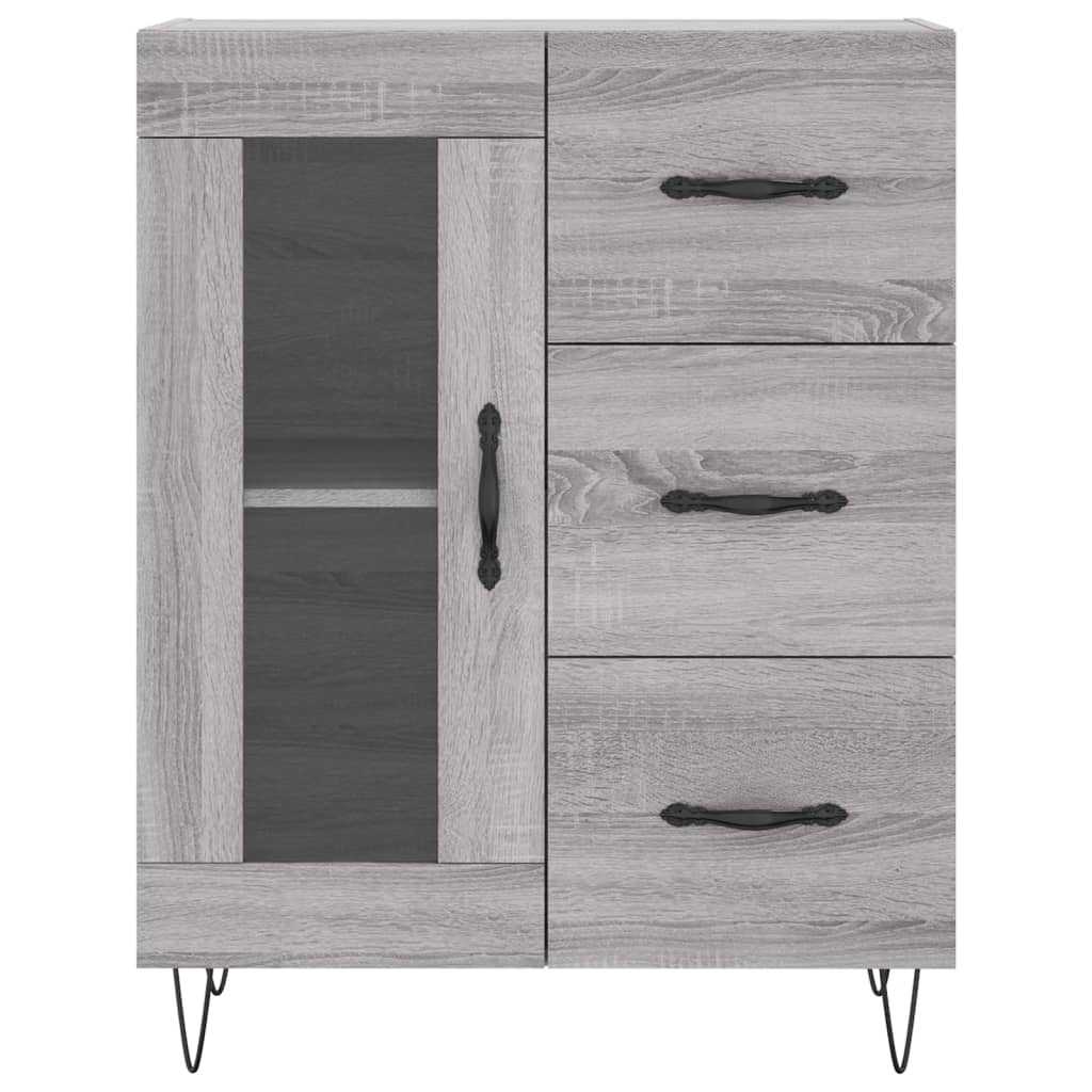 Tall cabinet, sonoma gray, 69.5x34x180 cm, composite wood