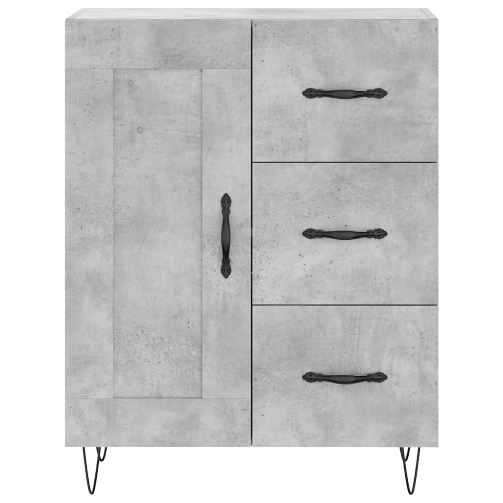 Tall cabinet, concrete gray, 69.5x34x180, composite wood