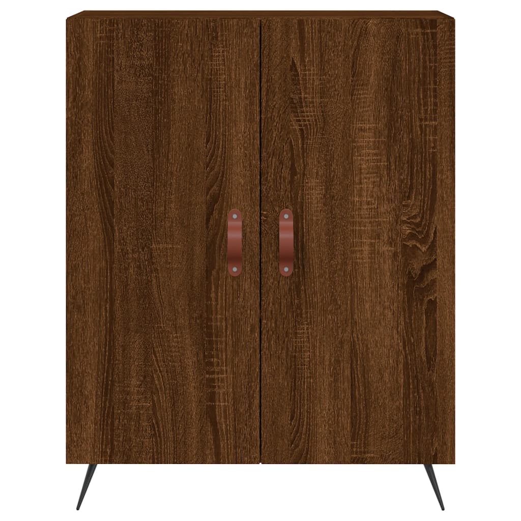 Tall cabinet, brown oak, 69.5x34x180 cm, composite wood