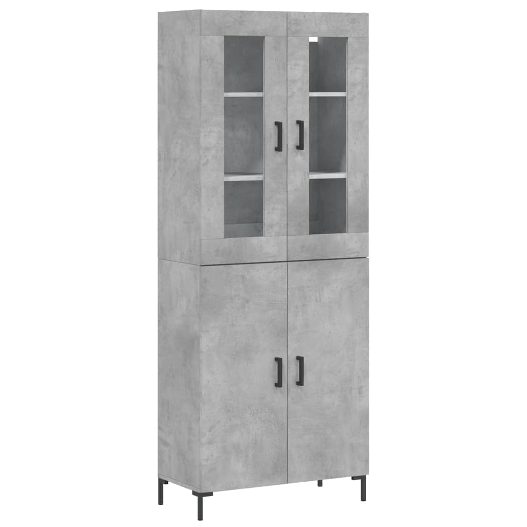 Tall cabinet, concrete gray, 69.5x34x180, composite wood