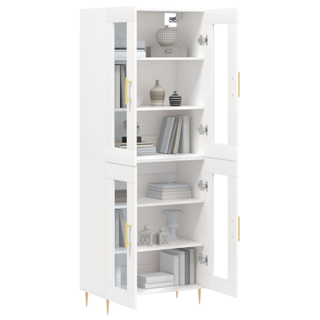 Tall cabinet, white, 69.5x34x180 cm, composite wood