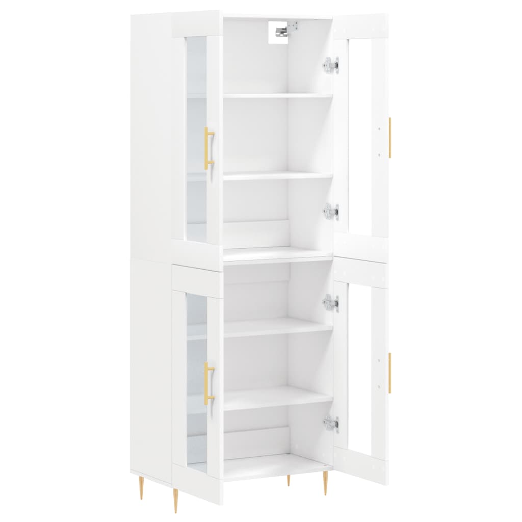 Tall cabinet, white, 69.5x34x180 cm, composite wood