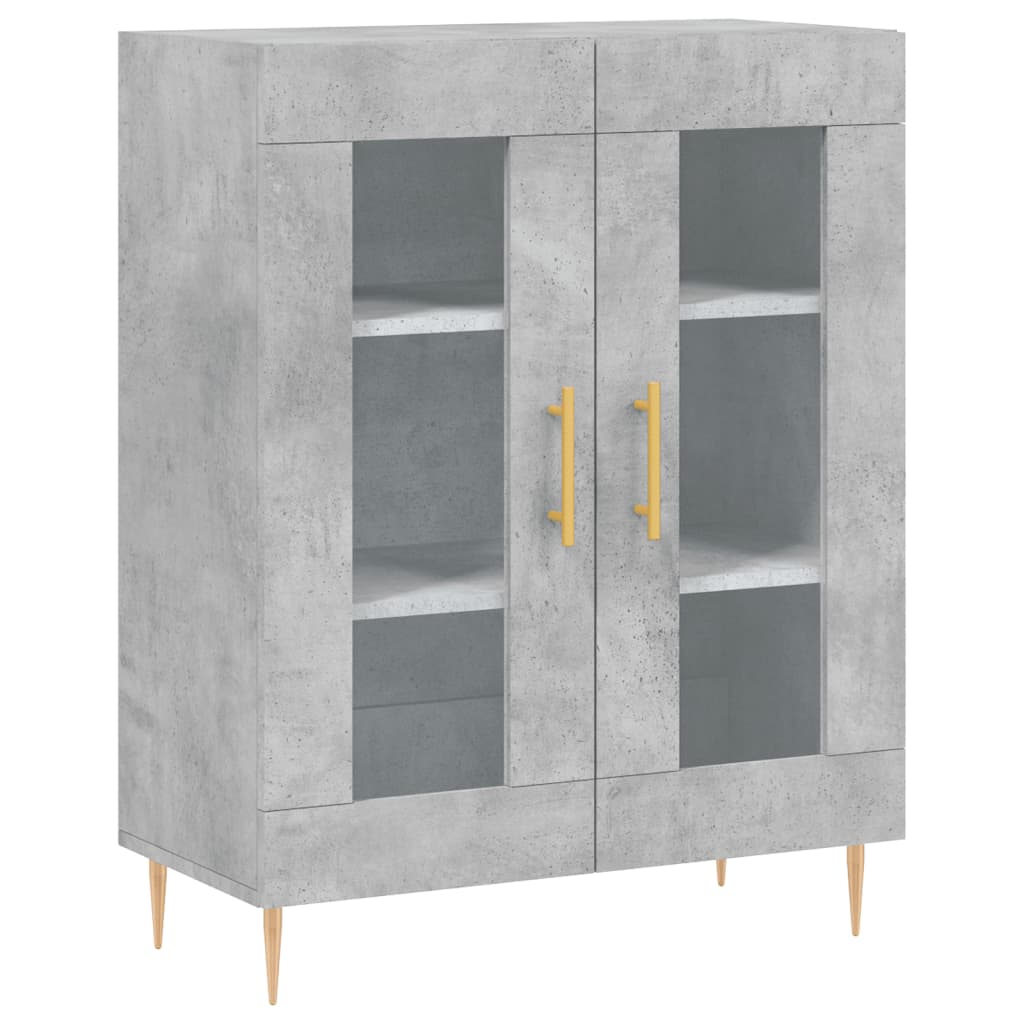 Tall cabinet, concrete gray, 69.5x34x180, composite wood