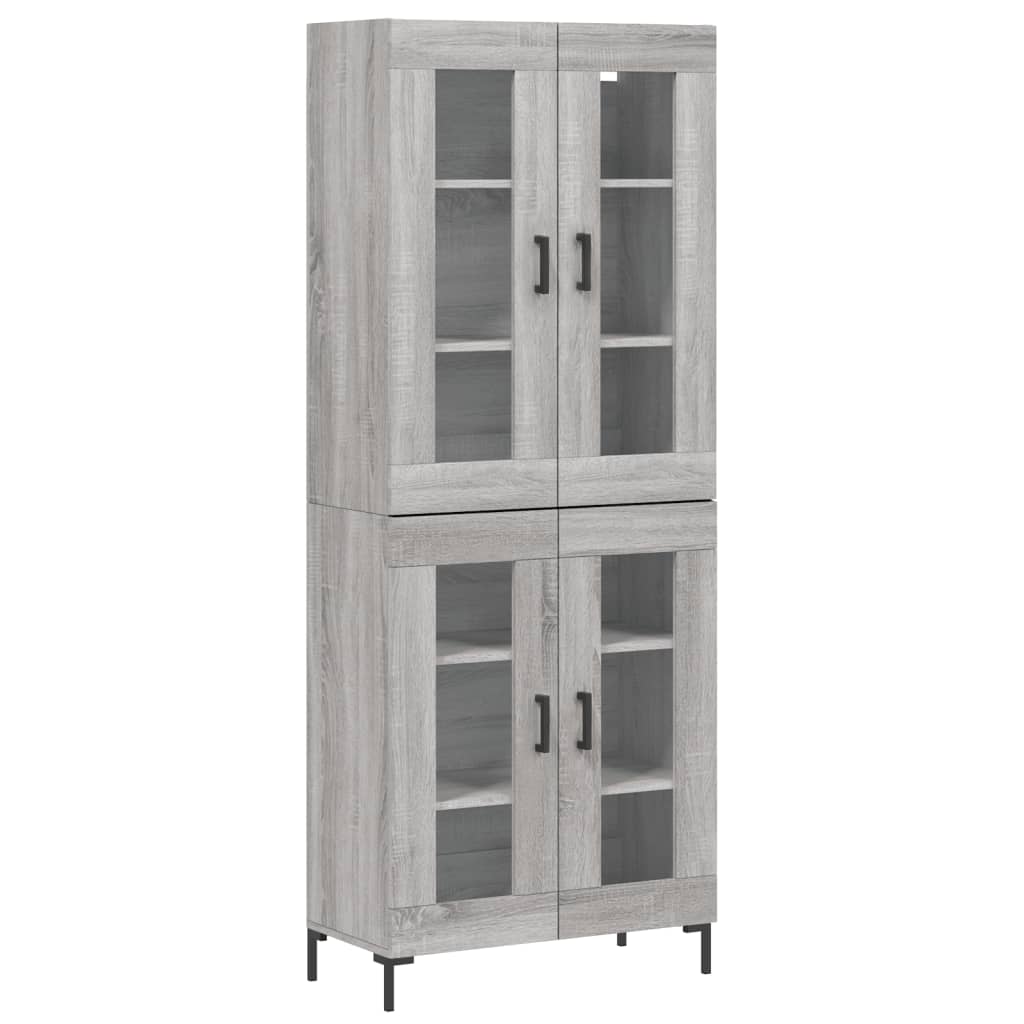 Tall cabinet, sonoma gray, 69.5x34x180 cm, composite wood