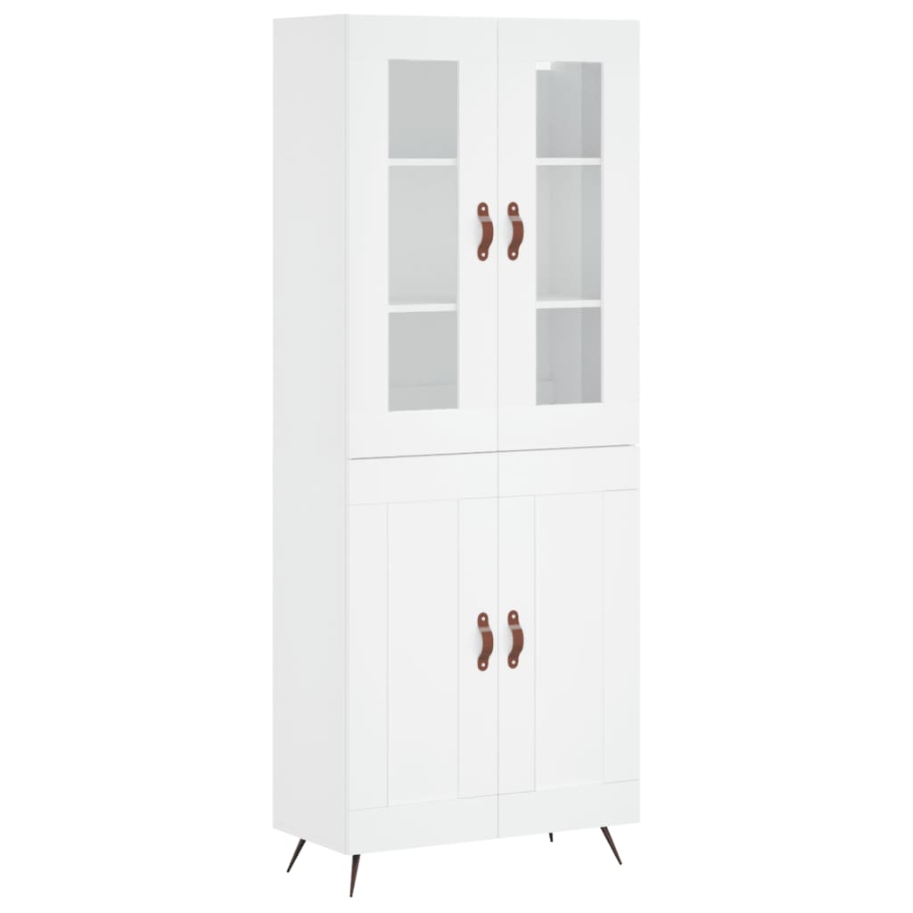 Tall cabinet, white, 69.5x34x180 cm, composite wood