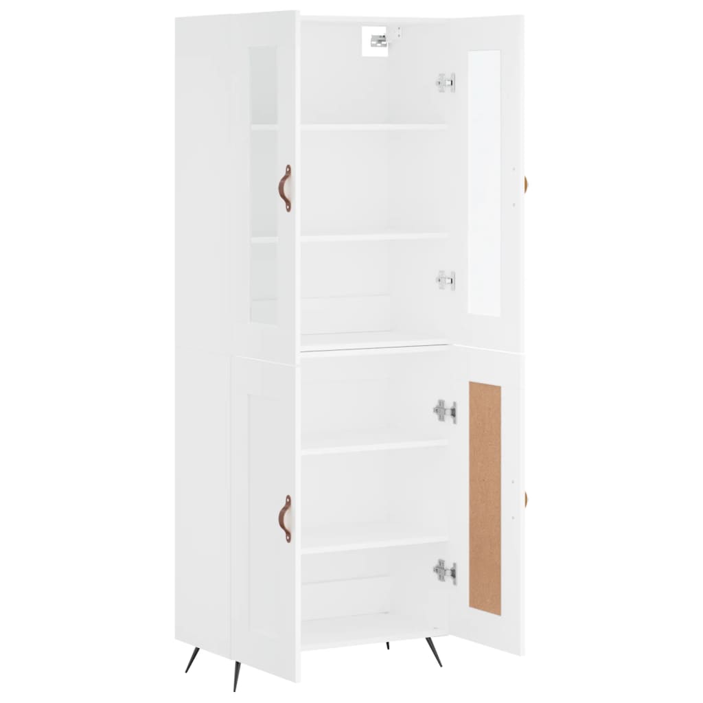 Tall cabinet, white, 69.5x34x180 cm, composite wood